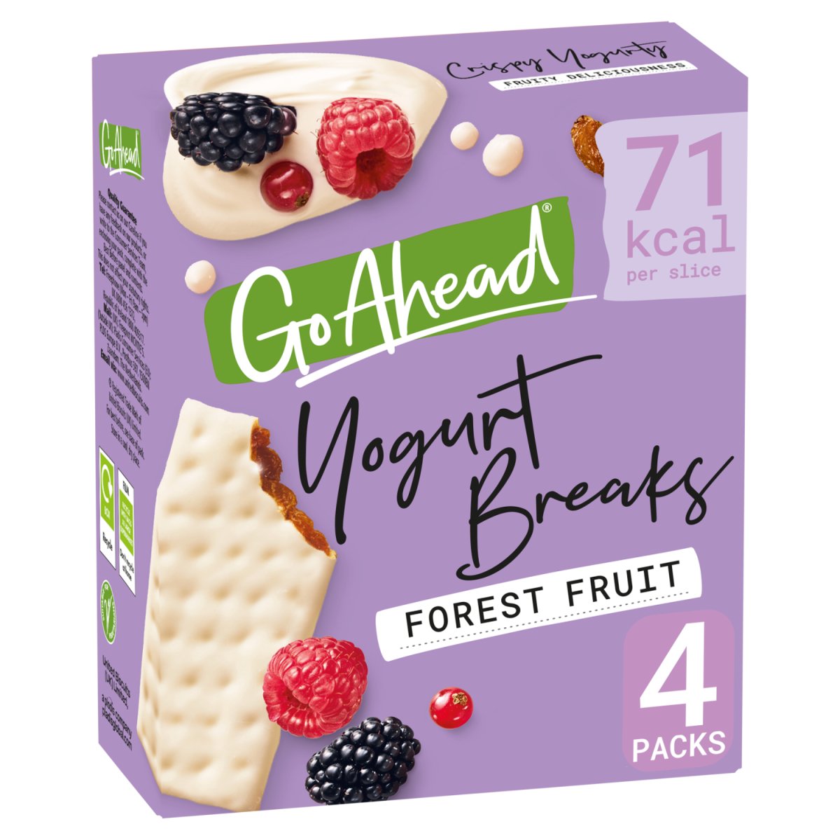 Go Ahead Forest Fruit Yogurt Breaks 4pk 9x4x35.5g - Intamarque - Wholesale 5000168038070