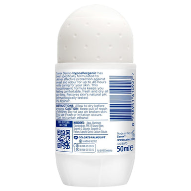 Sanex Deodorant Roll On Dermo Hypoallergenic 50ml - Intamarque - Wholesale 8718951610927
