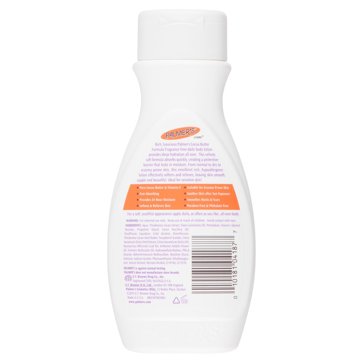 Palmers Cocoa Butter 250ml Fragrance Free - Intamarque - Wholesale 0010181041877
