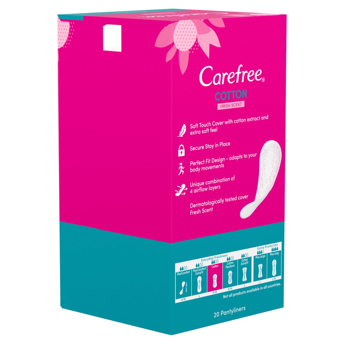 Carefree Breathable Panty Liners 20s Laundry Fresh - Intamarque - Wholesale 3574660050516