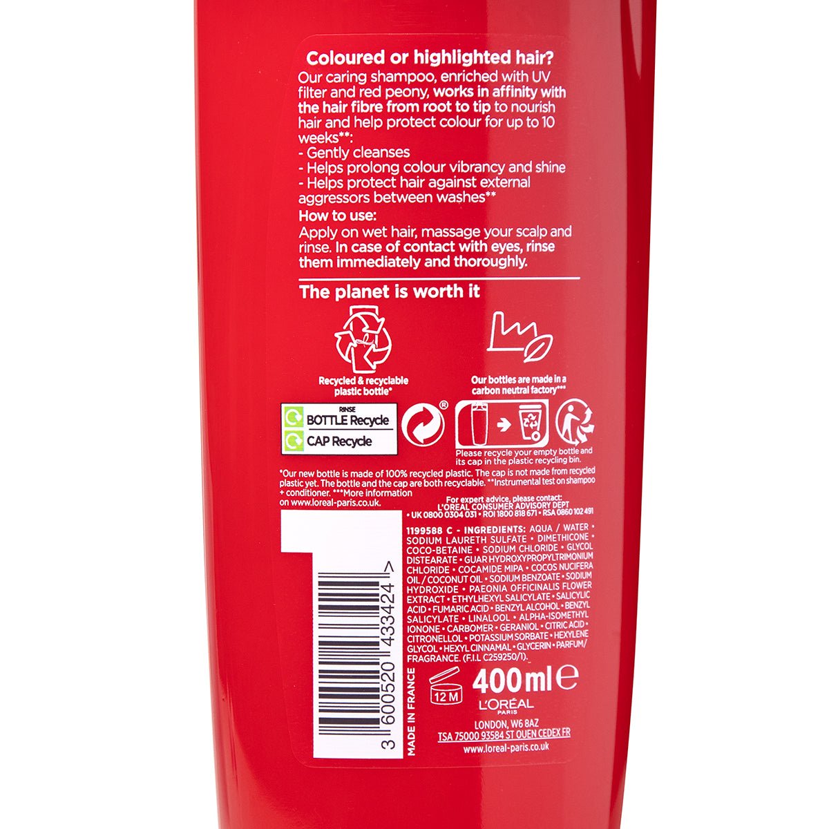 L'Oreal Elvive Shampoo Colour Protect 400ml - Intamarque 3600520433424