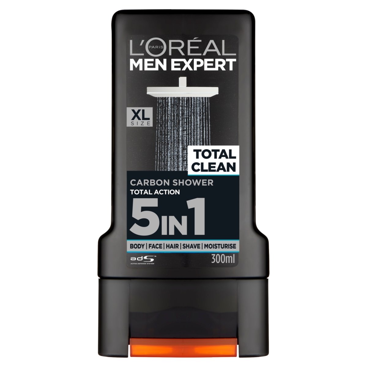 L'Oreal Men Shower Gel Total Clean 300ml - Intamarque 3600523232536