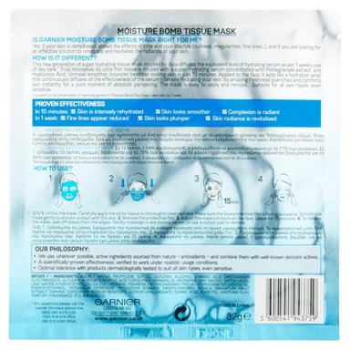 Garnier Moisture Bomb Tissue Mask (Dehydrated Skin) - Intamarque - Wholesale 3600541943759