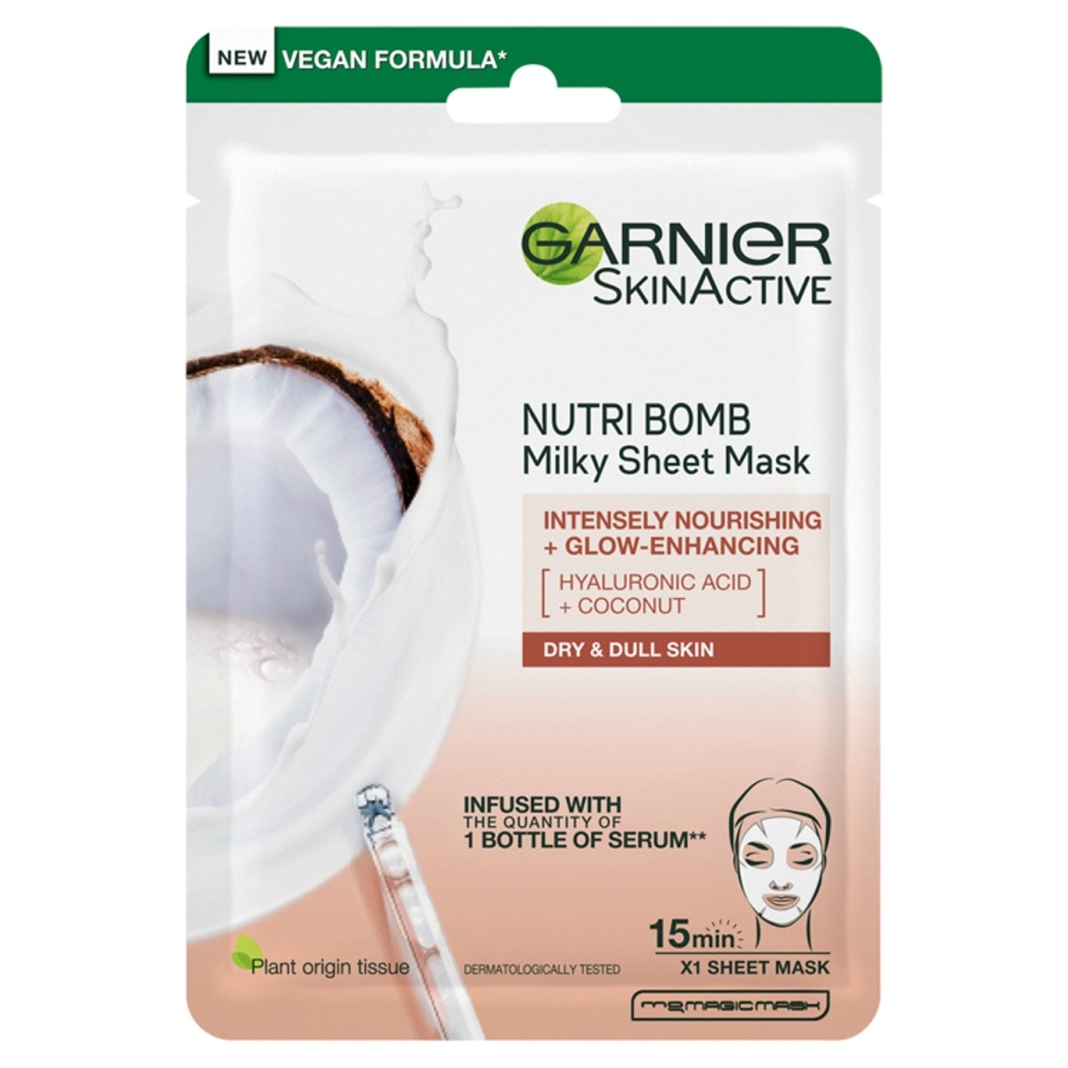 Garnier Nutri Bomb Milky Tissue Mask - Coconut - Intamarque 3600542319744