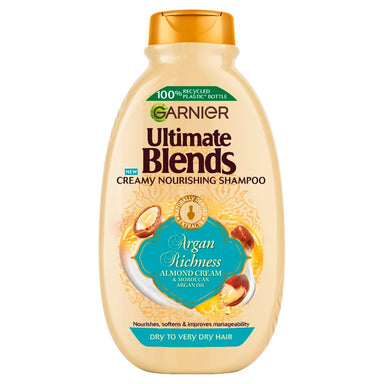 Garnier Ultimate Blends Argan Richness (Argan Oil & Almond Cream) Shampoo 400ml - Intamarque 3600542462730