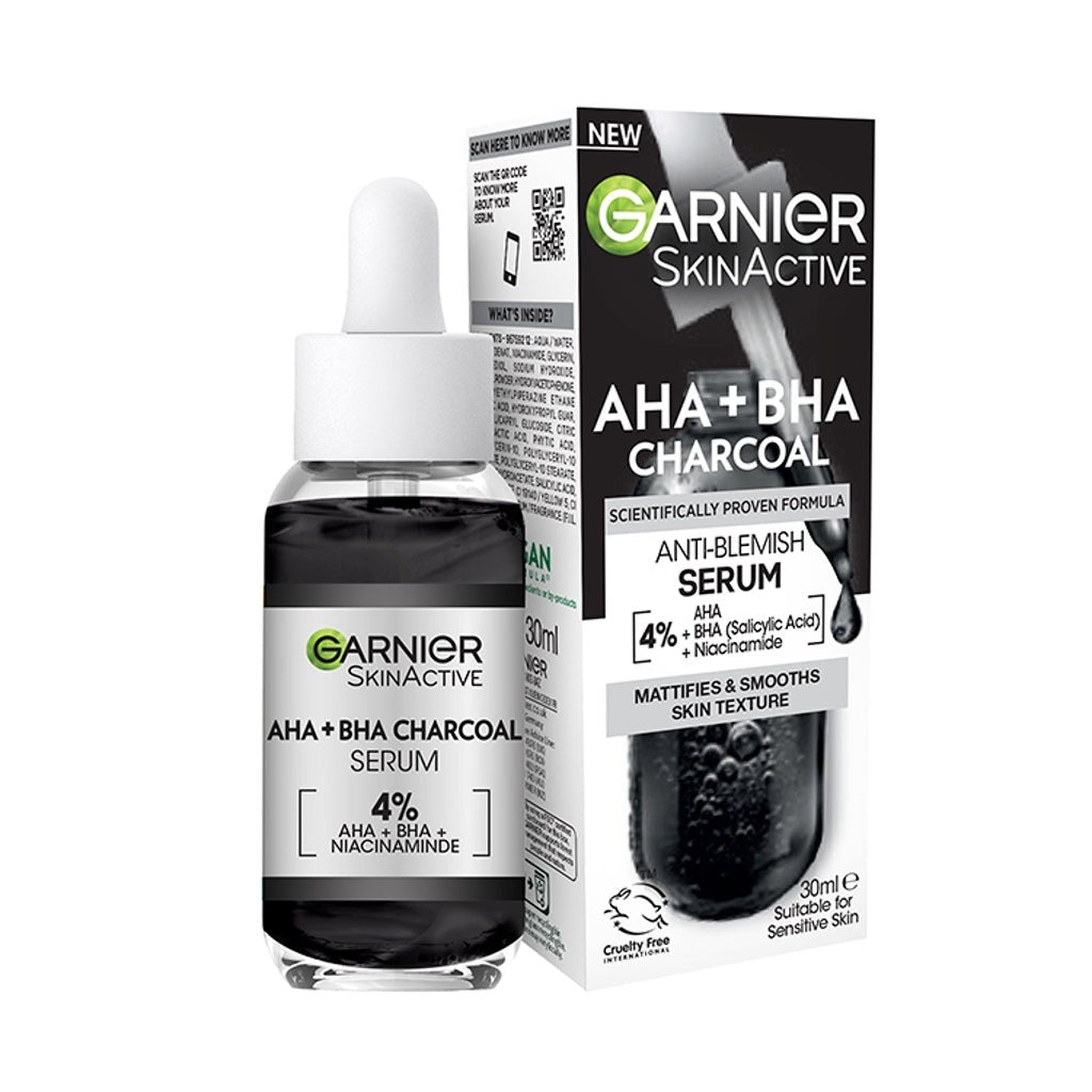 Garnier AHA + BHA Charcoal - Serum (Anti-Blemish) 30ml - Intamarque - Wholesale 3600542513241