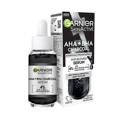 Garnier AHA + BHA Charcoal - Serum (Anti-Blemish) 30ml - Intamarque - Wholesale 3600542513241