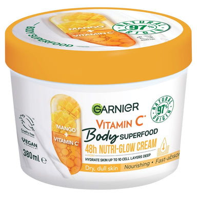 Garnier New! Body Superfood Mango + Vitamin C (Dry, Dull Skin) 380Ml - Intamarque 3600542546096