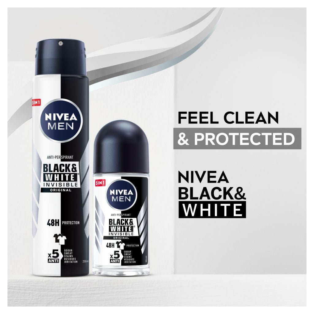 Nivea Deo 250ml Black & White Invisible for Men - Intamarque - Wholesale 4005900036490