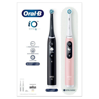 Oral B Io6 Blk Lava & Pink Toothbrush 2 Pack - Intamarque - Wholesale 4210201414827