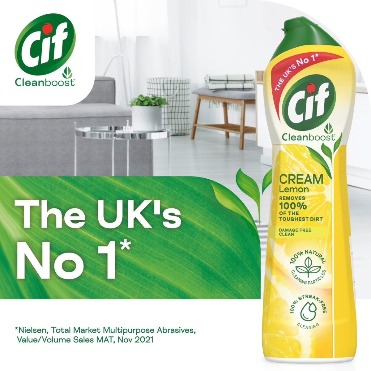 Cif Cream 500ml Lemon - Intamarque - Wholesale 5000186735012