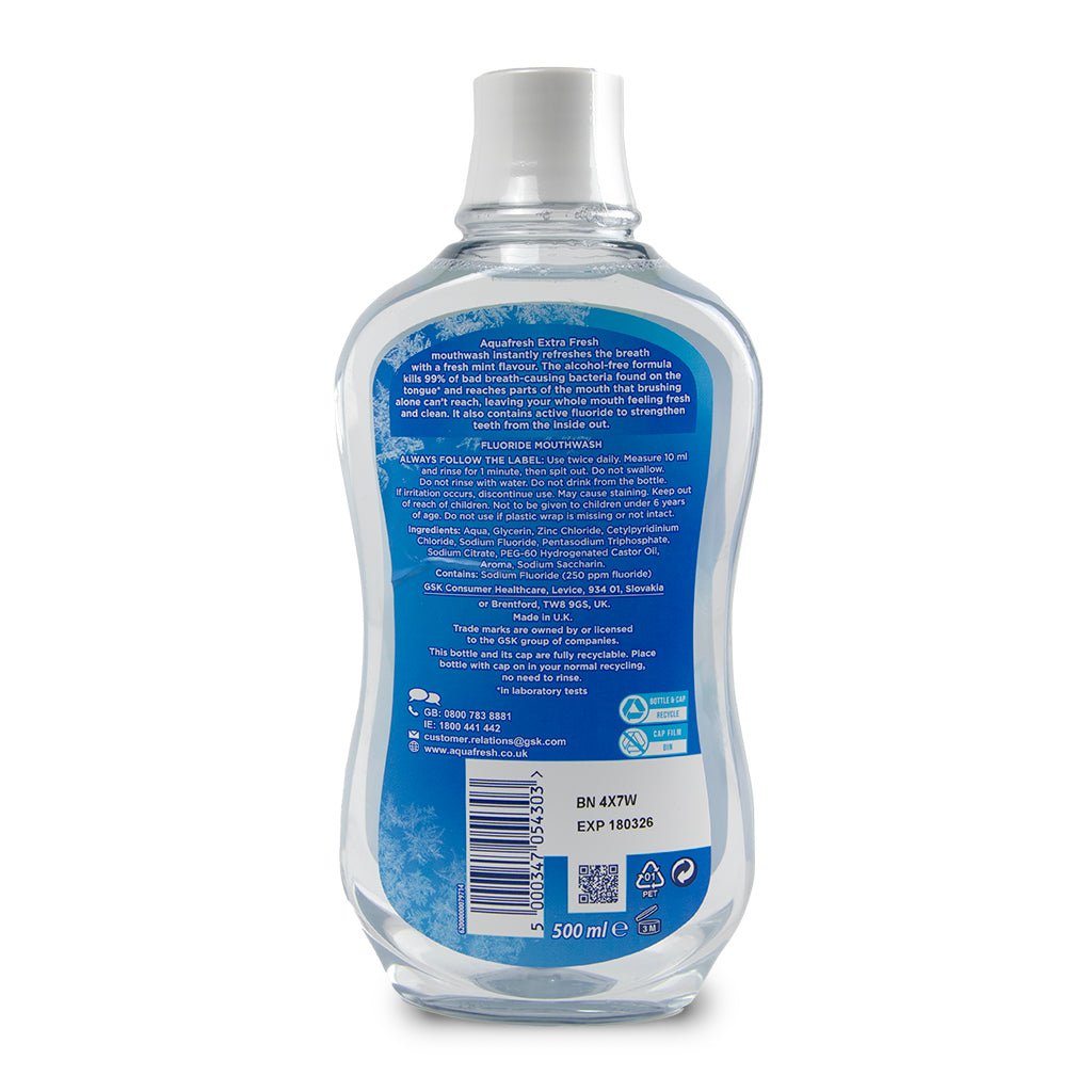 Aquafresh Mouthwash 500ml Freshmint - Intamarque - Wholesale 5000347054303