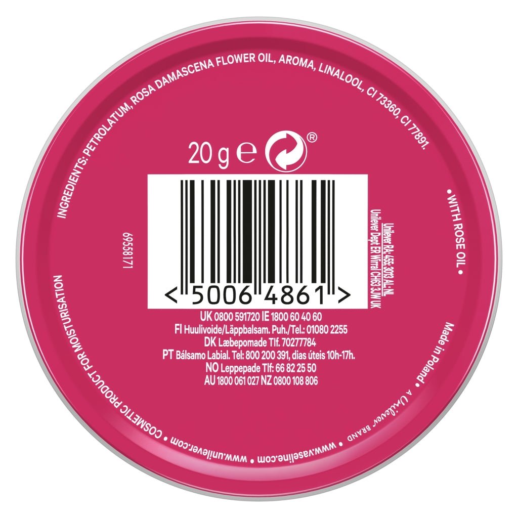 Vaseline Lip Therapy 20g Rosy Tin — Intamarque - Wholesale