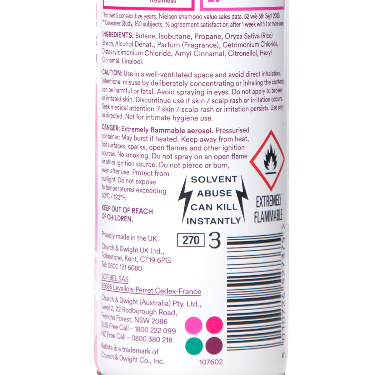 Batiste Dry Shampoo Blush 200ml - Intamarque 5010724527375