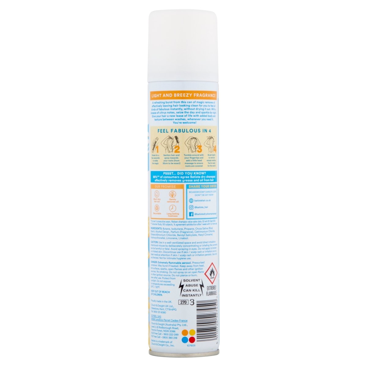 Batiste Dry Shampoo Fresh 200ml - Intamarque 5010724527450