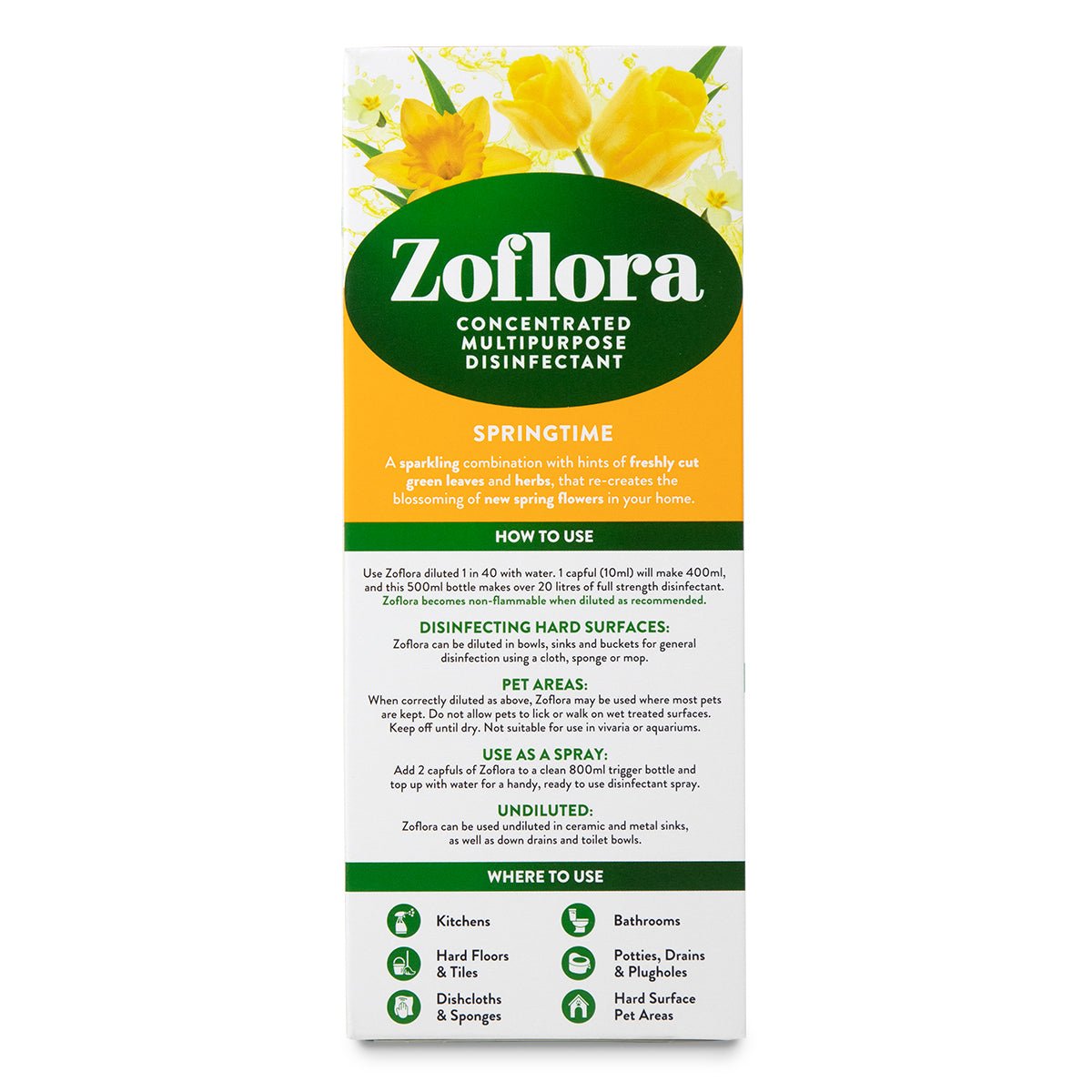 Zoflora Disinfectant Spring time 500ml - Intamarque 5011309029314