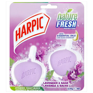 Harpic Toilet Block 2pk Lavender (2x40gm) - Intamarque - Wholesale 5011417545126