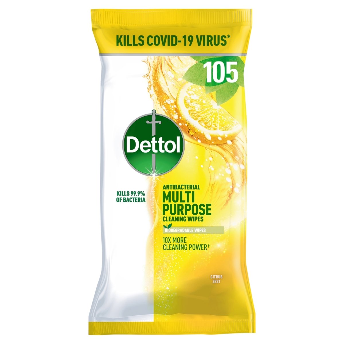 Dettol Multi-Purpose Bio Wipes Citrus 3x105s - Intamarque 5011417575895