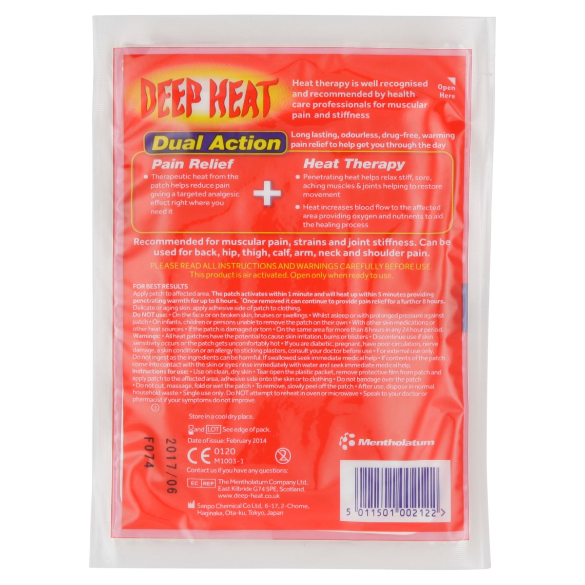 Deep Heat Patch (1 patch) - Intamarque - Wholesale 5011501002122