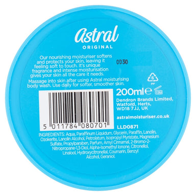 Astral Cream 200ml Original - Intamarque 5011784080701