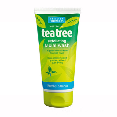Beauty Formulas 150ml Tea Tree Exfoliating Facial Wash - Intamarque 5012251010412