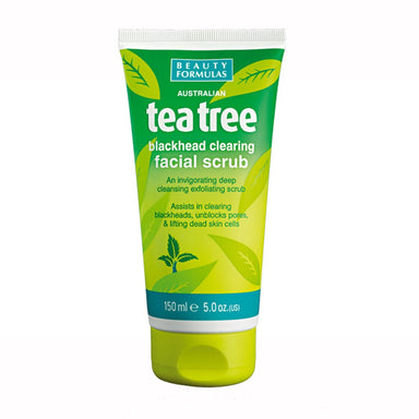 Beauty Formulas 150ml Tea Tree Facial Scrub - Intamarque 5012251011129