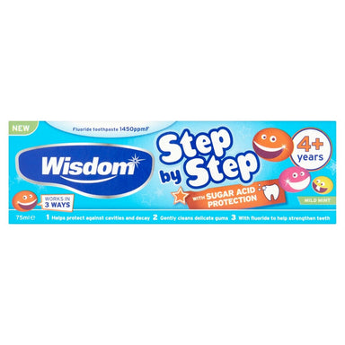 Wisdom Step by Step 4+ Toothpaste - Intamarque 5028763009516