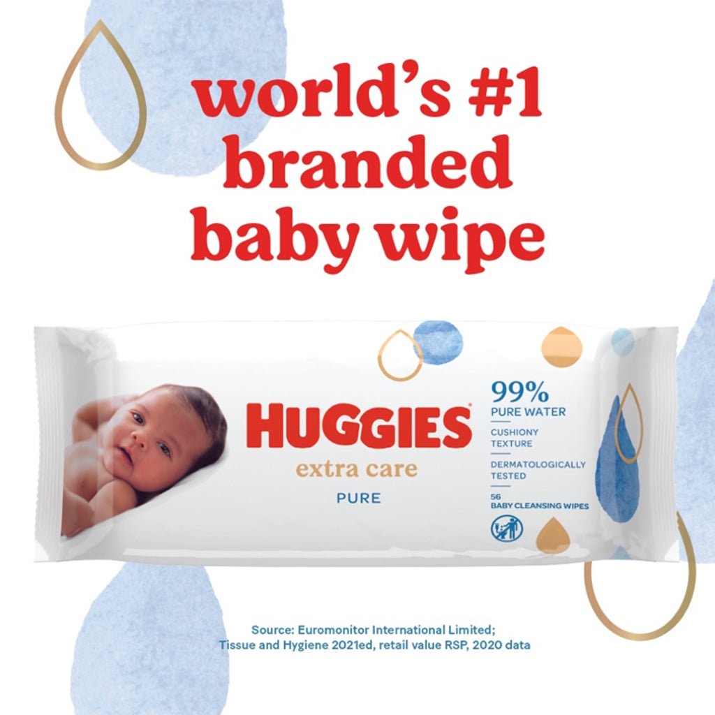 Huggies Baby Wipes 56's Extra Care Sensitive - Intamarque - Wholesale 5029053571287