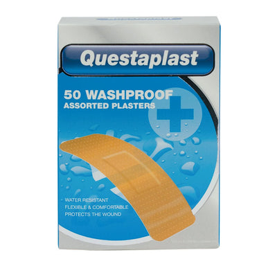 Questaplast Assorted Washproof Plasters - 50 - Intamarque - Wholesale 5031413910780
