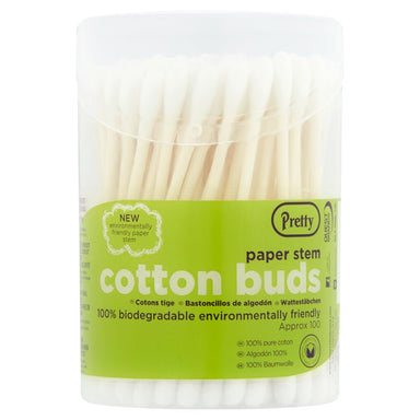 Pretty Cotton Buds - 100 Paper Stem Flip Top - Intamarque - Wholesale 5031413910872