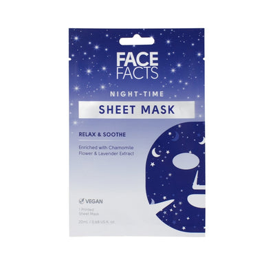 Face Facts Night Time Printed Sheet Mask - Intamarque - Wholesale 5031413924039