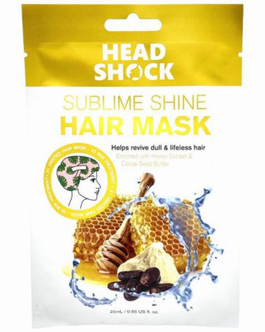 Head Shock Sublime Shine Printed Hair Sheet Masks - Honey - Intamarque - Wholesale 5031413926378