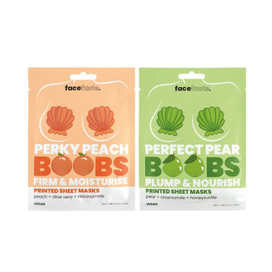 Face Facts Printed Boob Masks - Perfect Pear & Perky Peach - Intamarque - Wholesale 5031413929027