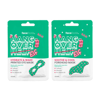 Face Facts Hangover Help Printed Eye & Forehead Mask (XMAS EDITION 2022) - Intamarque - Wholesale 5031413930542