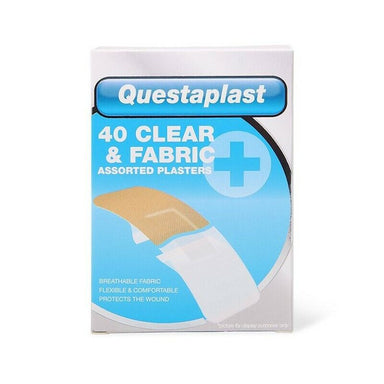Questaplast Clear & Fabric Assorted Plasters - 40 - Intamarque - Wholesale 5031413954968