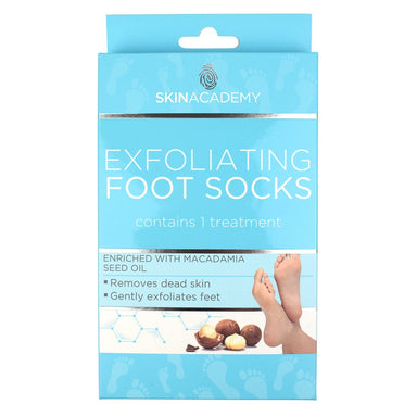 Skin Academy Exfoliating Foot Socks - Macadamia Nut - Intamarque - Wholesale 5031413989960