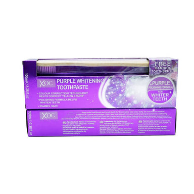 XOC Purple Toothpaste 100ml + Toothbrush - Intamarque - Wholesale 5060120177292