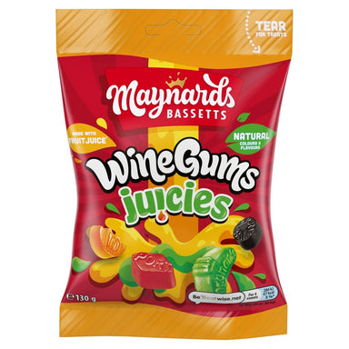 Maynards Bassetts Wine Gum Juicies 130g - Intamarque - Wholesale 7622201718237