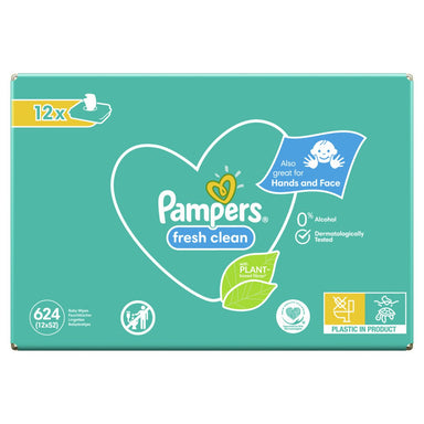 Pampers Baby Wipes 12x52s Scented - Intamarque - Wholesale 8001841078441