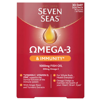 Seven Seas Omega-3 & Immunity 30+30 - Intamarque - Wholesale 8006540002247