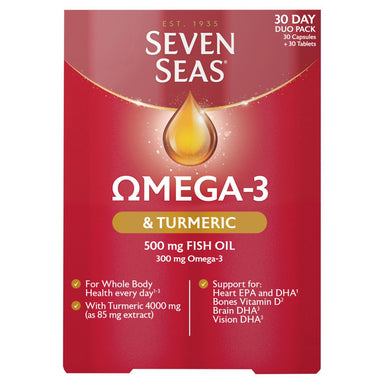 Seven Seas Omega-3+Turmeric 30Caps+30Tabs - Intamarque - Wholesale 8006540157947