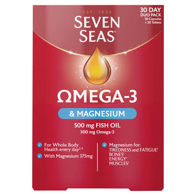 Seven Seas Omega-3+Magnesium 30Caps+30Tabs - Intamarque - Wholesale 8006540157978